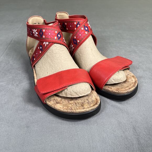 Alegria Lucia Red LUC-7764 Sandal Women Size 38 8-8.5 Benefits Charity - Picture 2 of 16